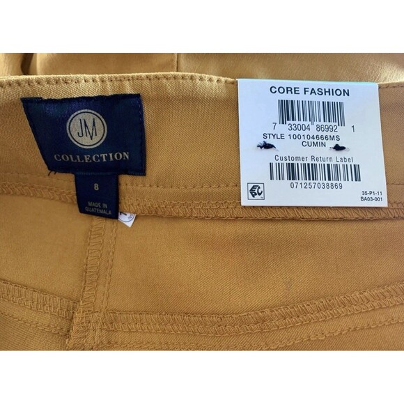 JM Collection Cumin Core Fashion Stretch Slim Leg Tummy Control Pants Size 8 New - Picture 7 of 10